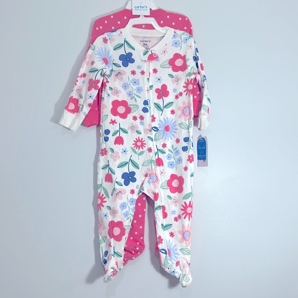 Carters 2 Pack of Sleepers with 2 way zippers